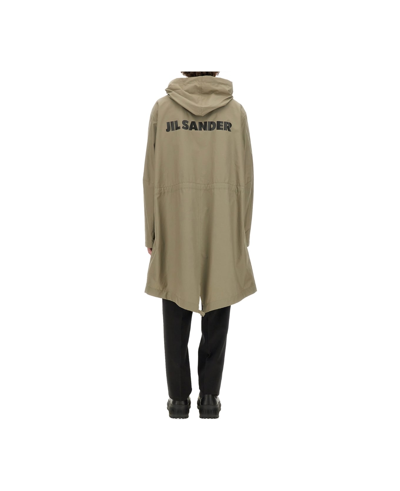 Jil Sander Parka With Logo - GREEN