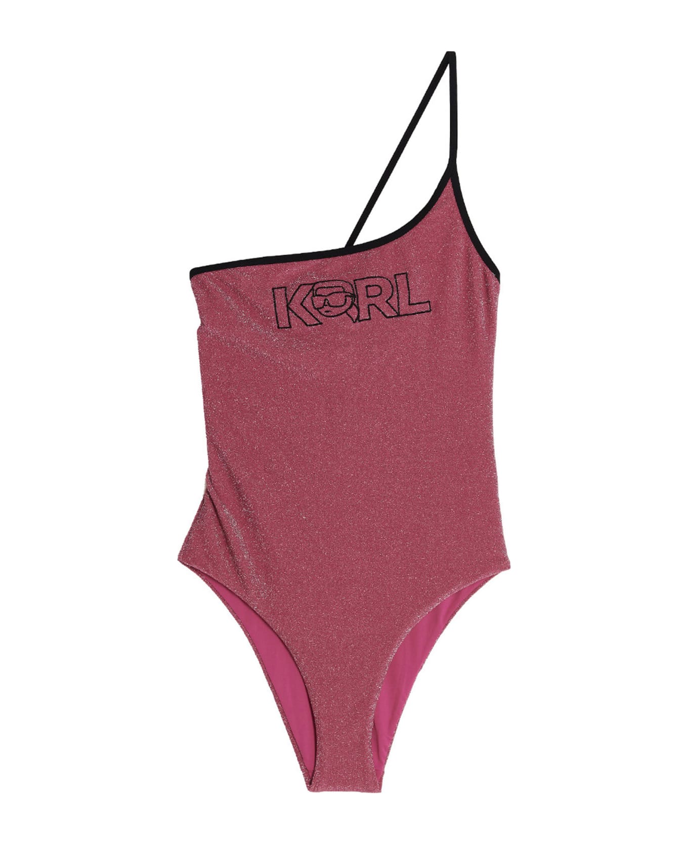 Karl Lagerfeld 'ikonik 2.0' One-piece Swimsuit - Fuchsia