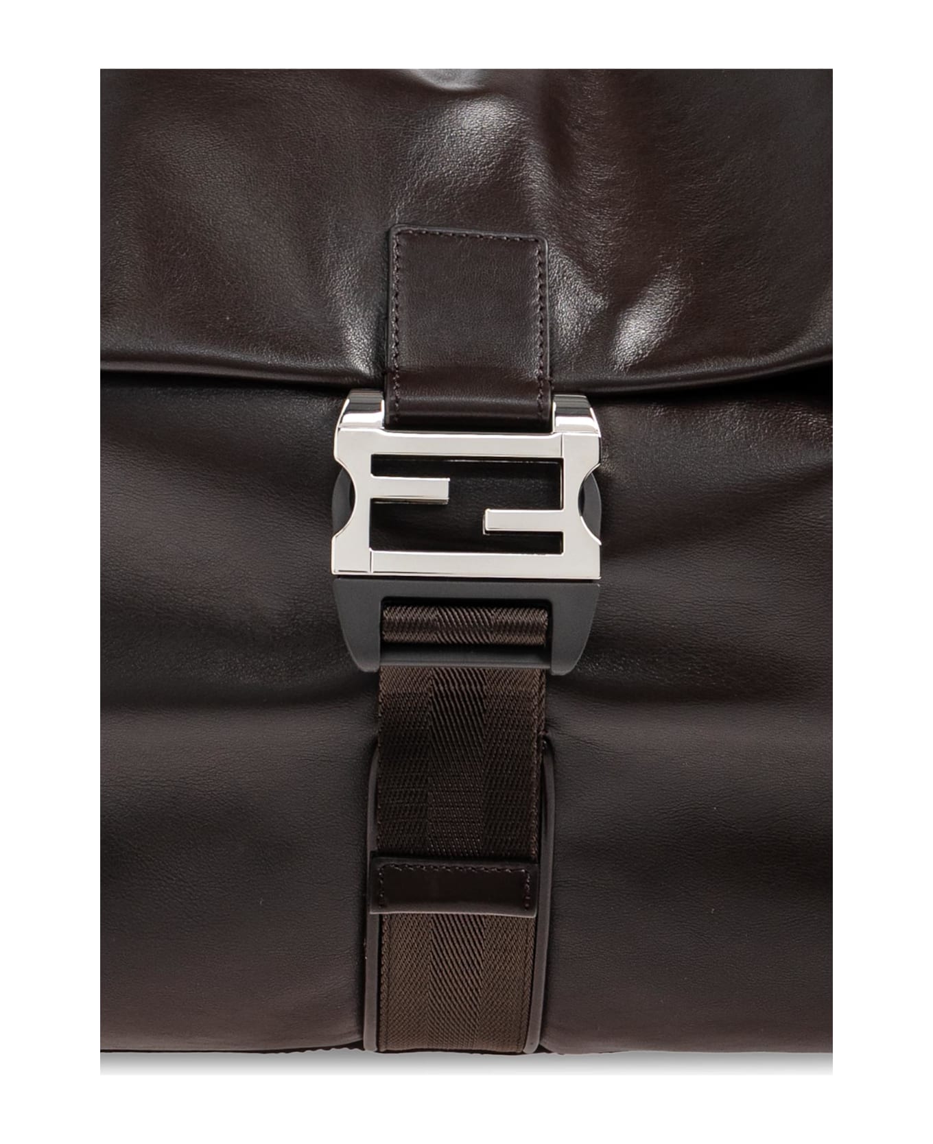 Fendi 
flux Maxi Messenger
 Shoulder Bag - A Chocolate Palladio