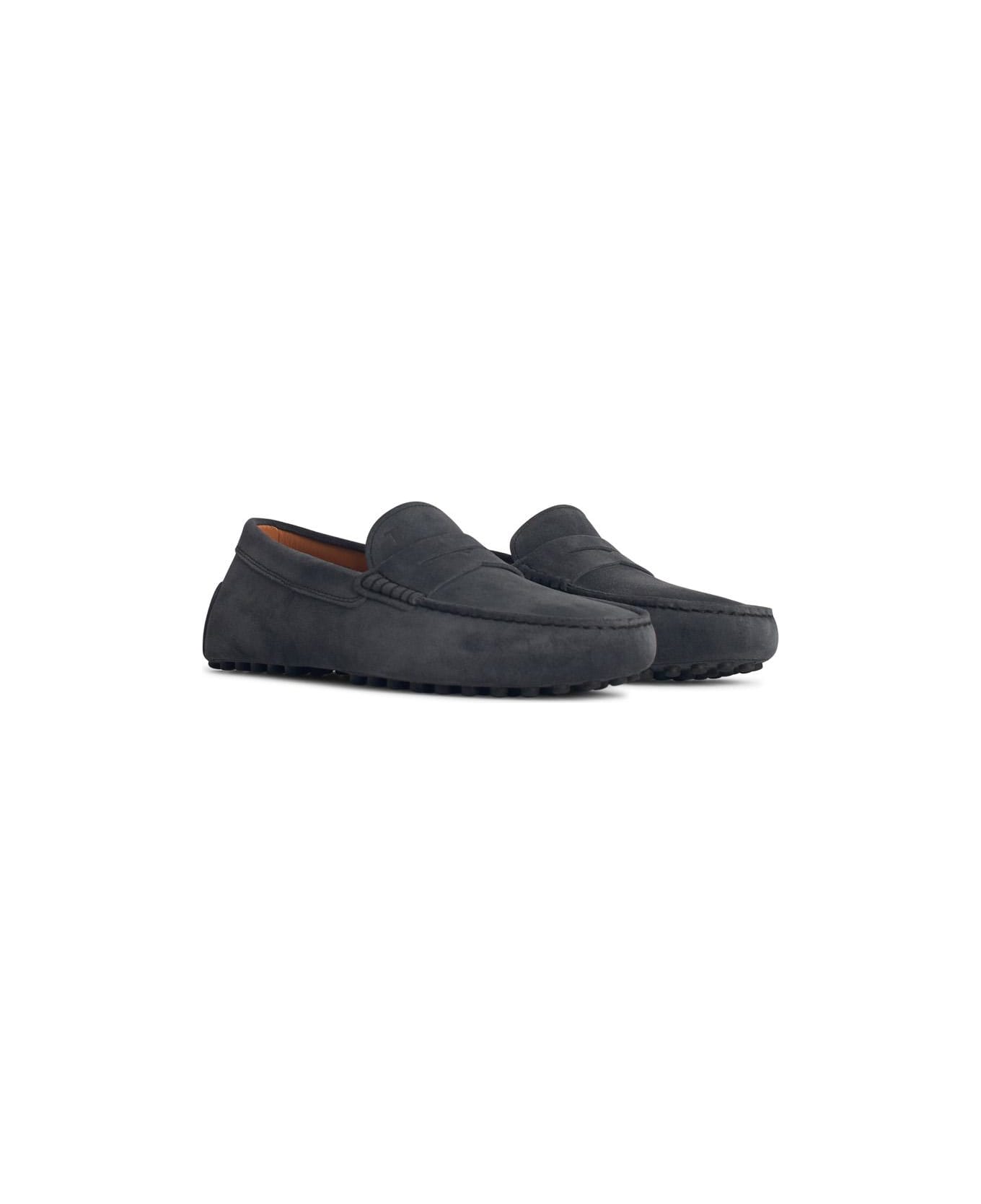 Tod's Black Suede Loafers - Black