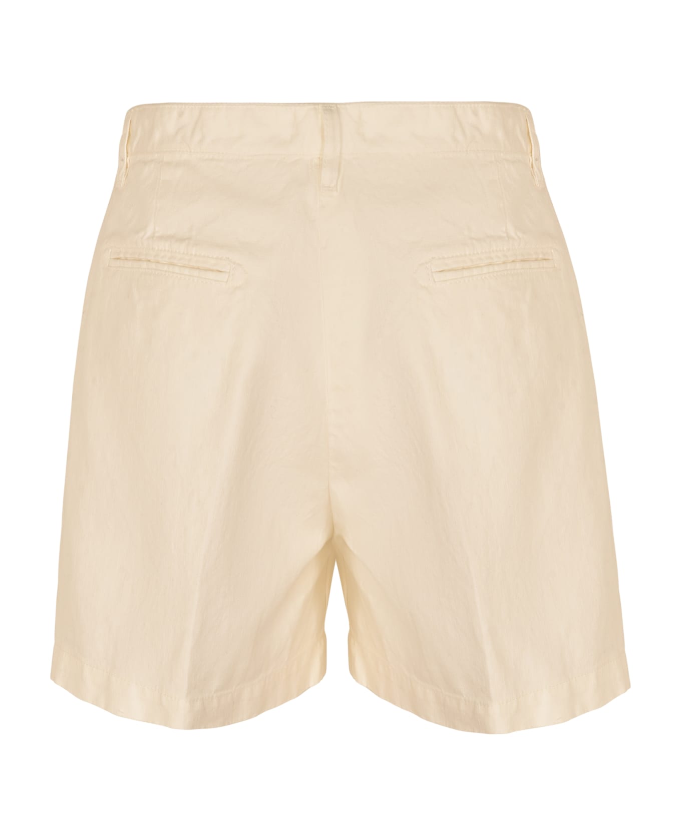 Massimo Alba Wrap Buttoned Trousers - White ショートパンツ