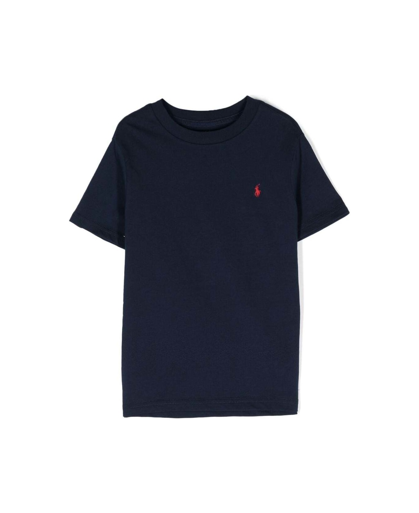Polo Ralph Lauren Blue T-shirt With Logo In Cotton Boy - Blu