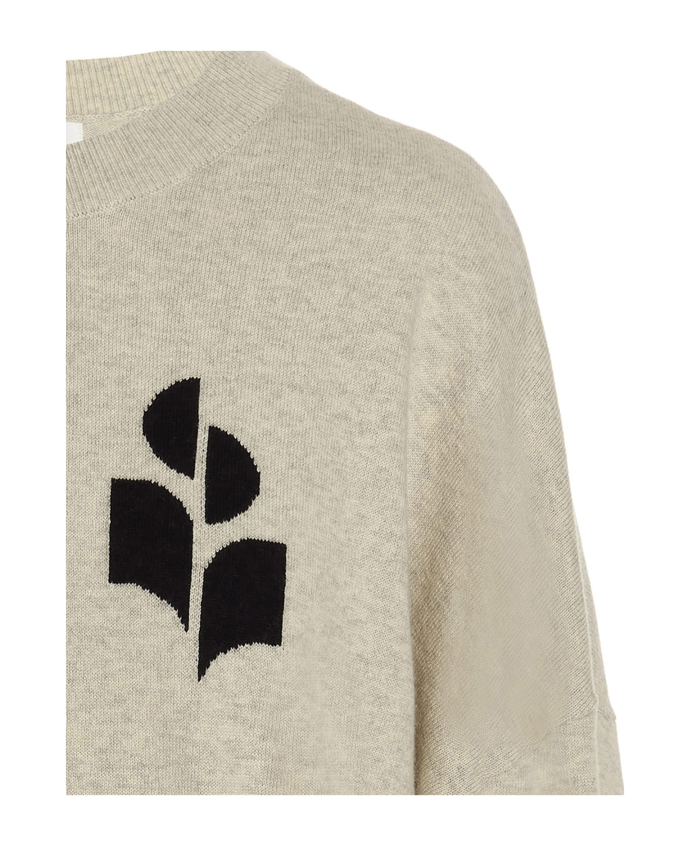 Marant Étoile Marisans Sweater With Logo Intarsia - Gray