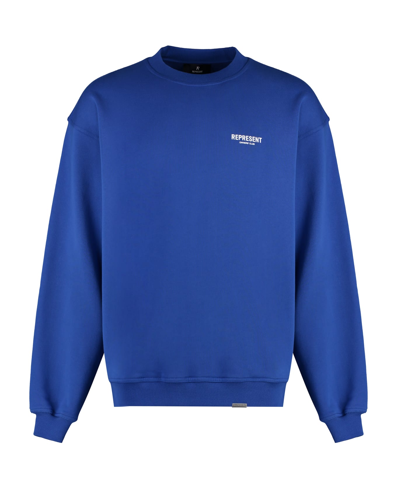 REPRESENT Cotton Crew-neck Sweatshirt With Logo - blue フリース