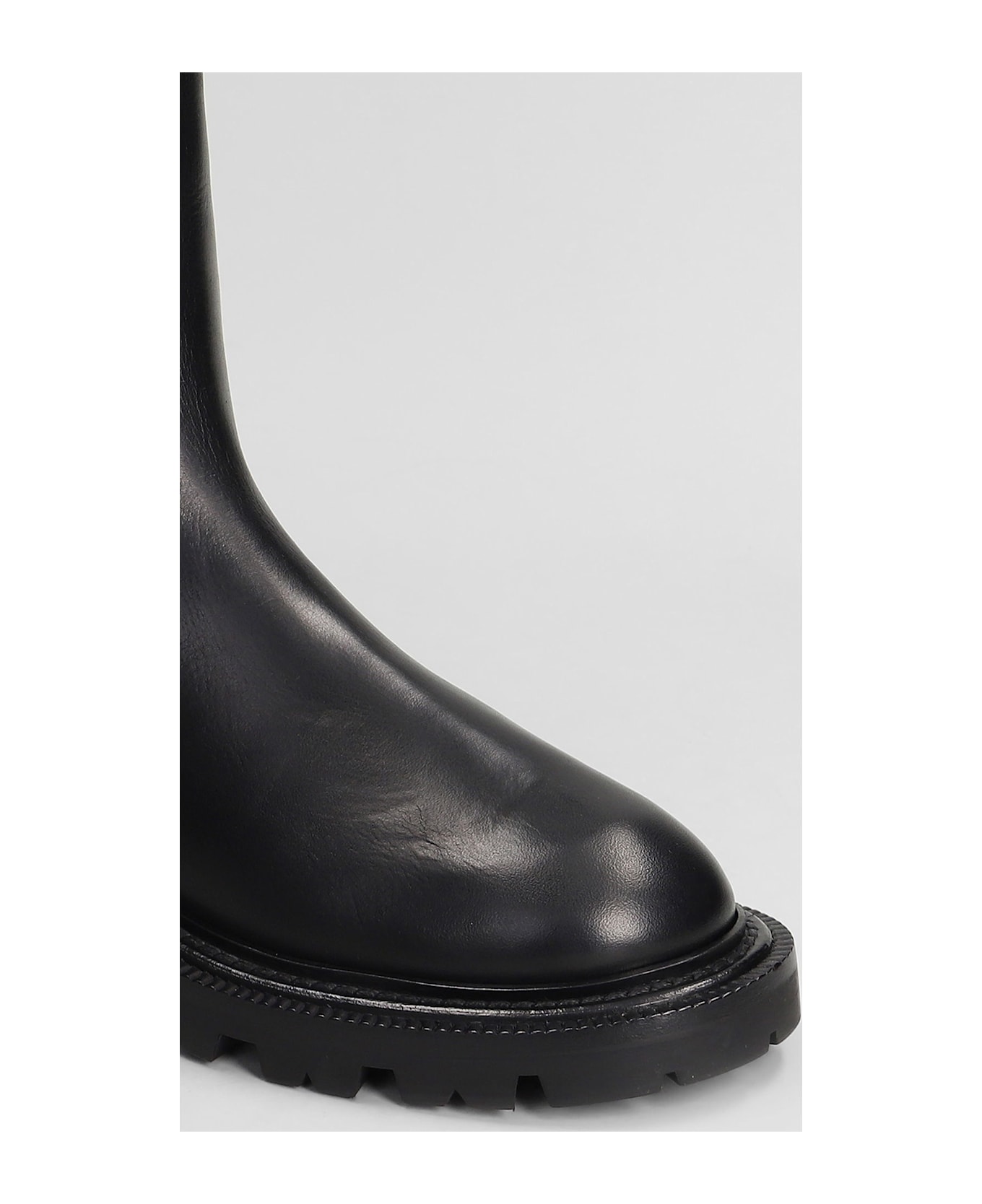 Paris Texas Napa Chelsea Boot Combat Boots In Black Leather - black