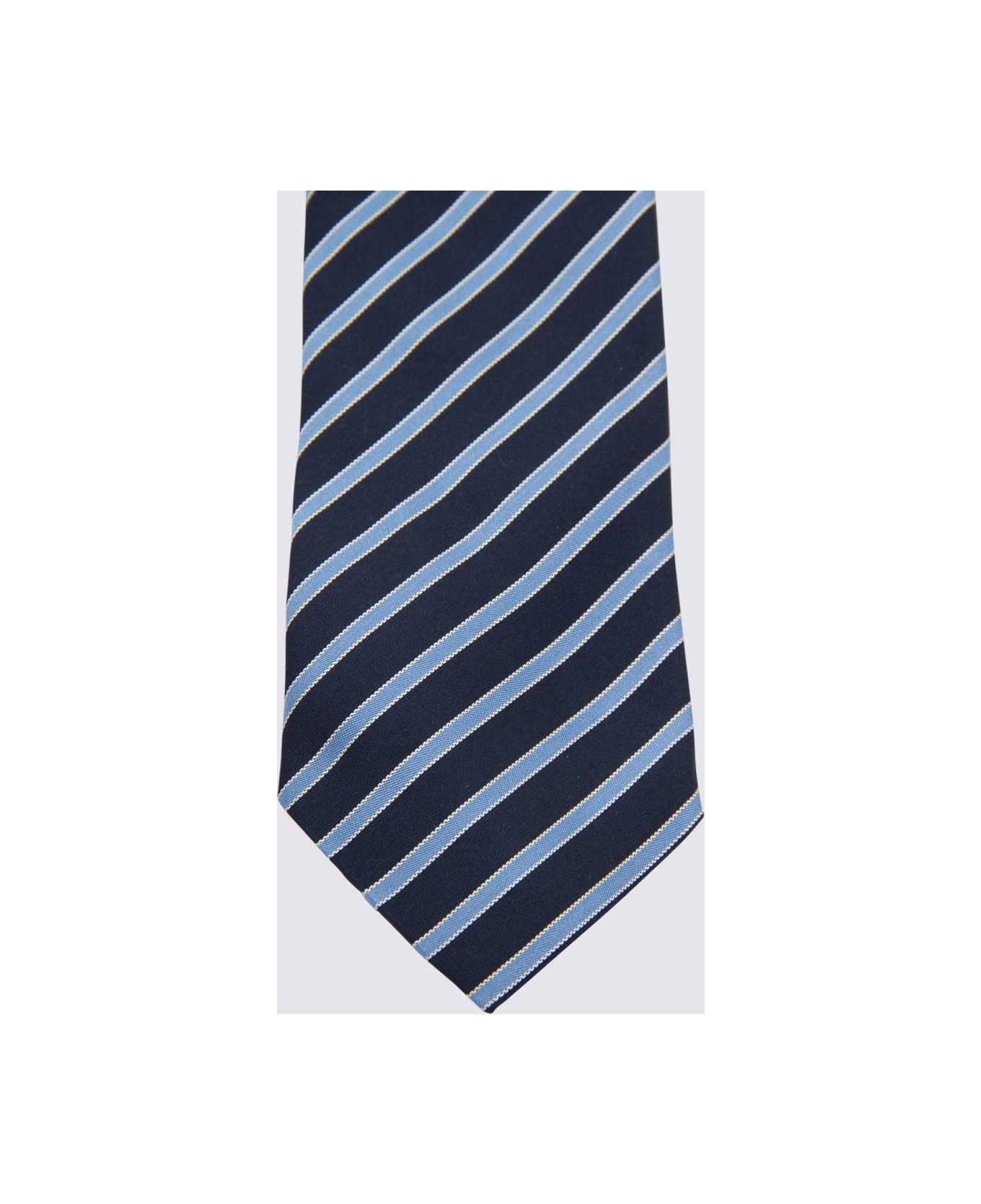 Zegna Navy Silk Tie - Blue