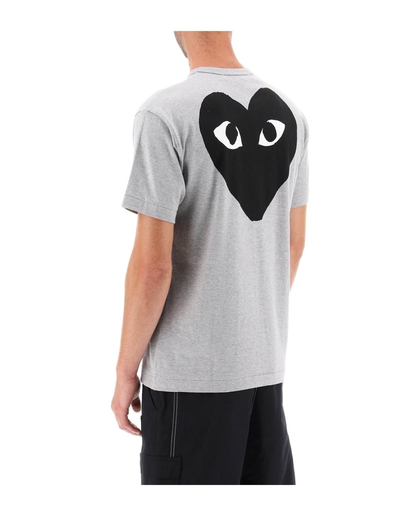 Comme des Garçons Play Unisex T-shirt With Prints - GREY (Grey)