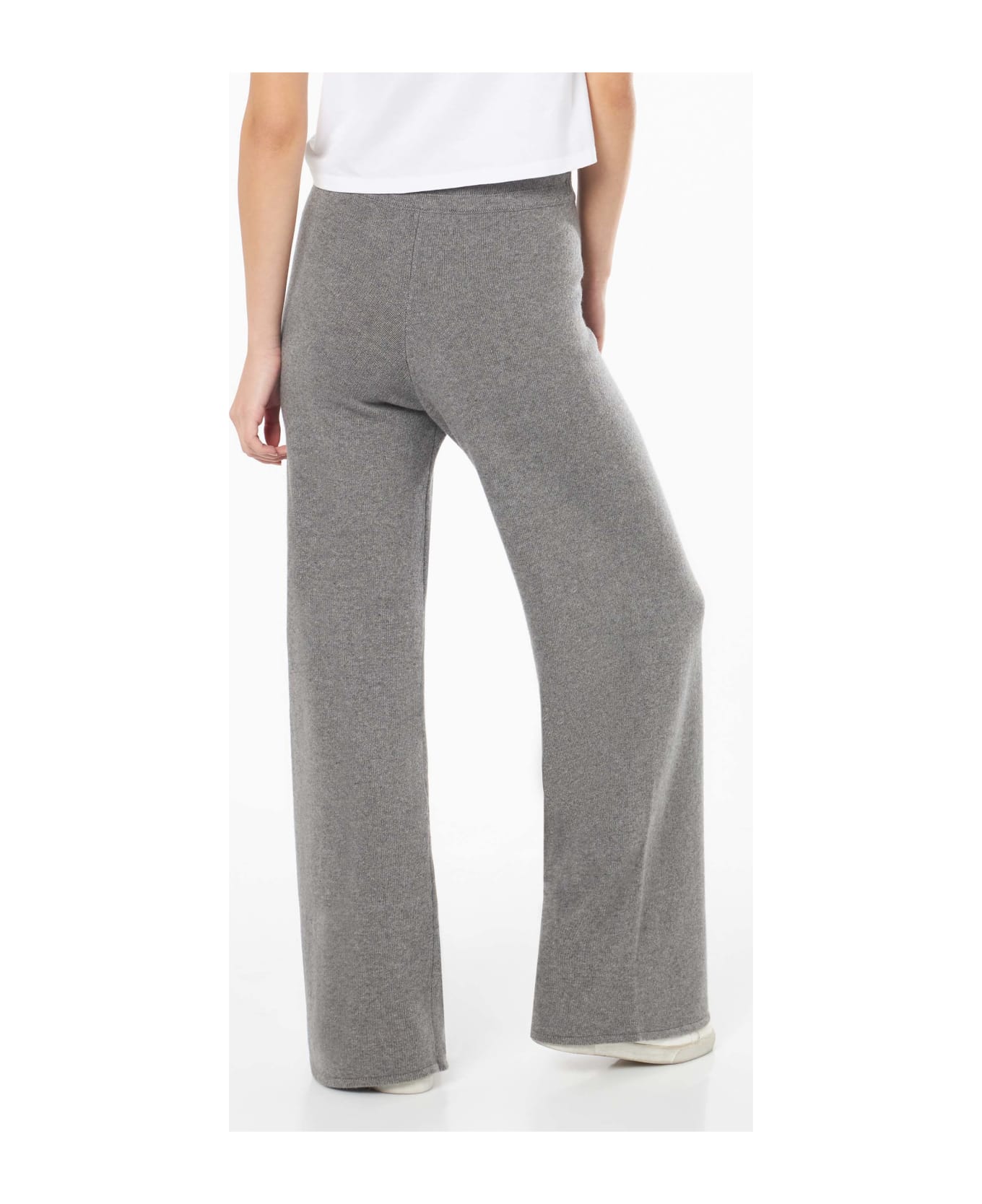 MC2 Saint Barth Knitted Grey Palazzo Pants - GREY