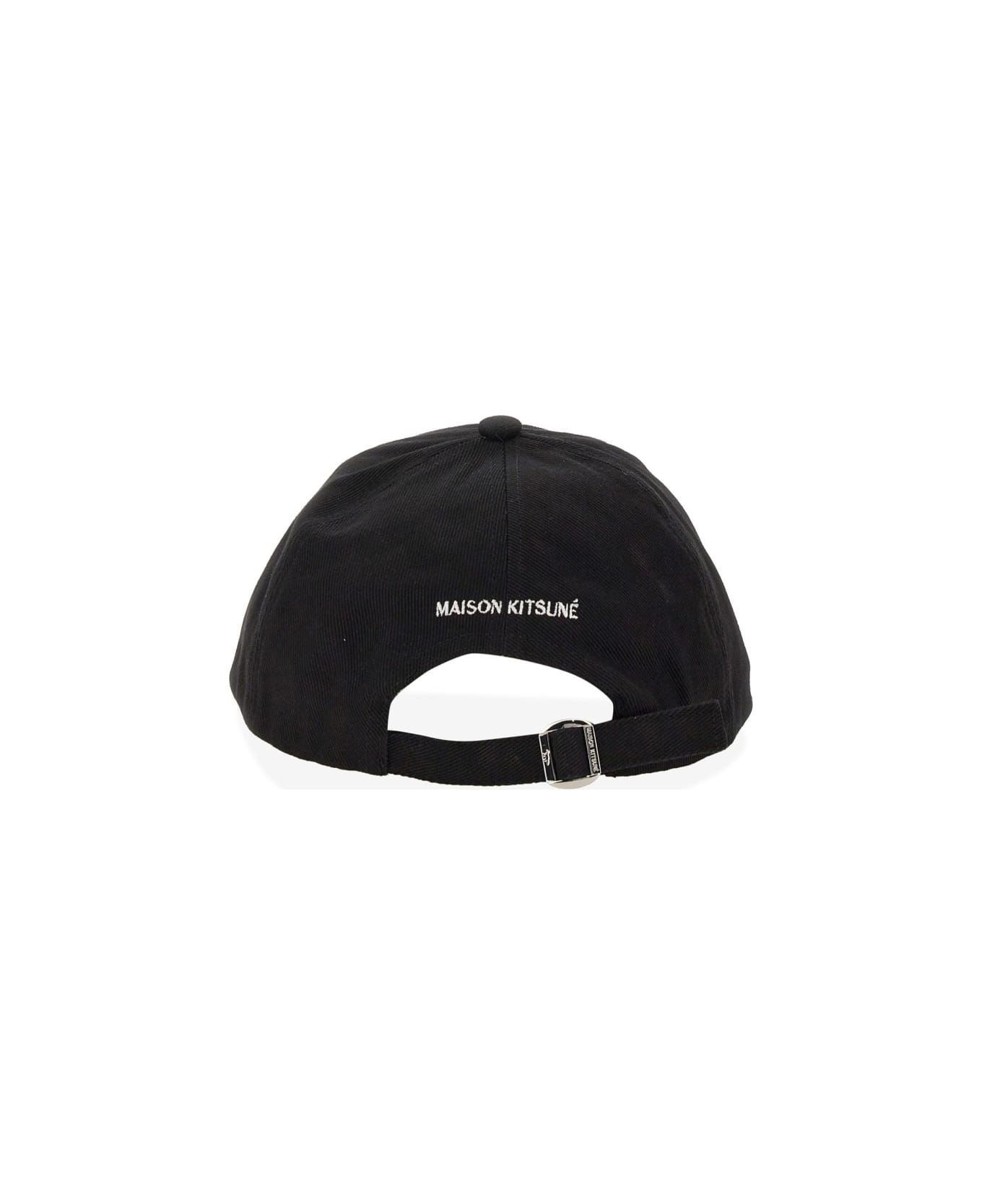 Maison Kitsuné Fox Head Baseball Hat - BLACK