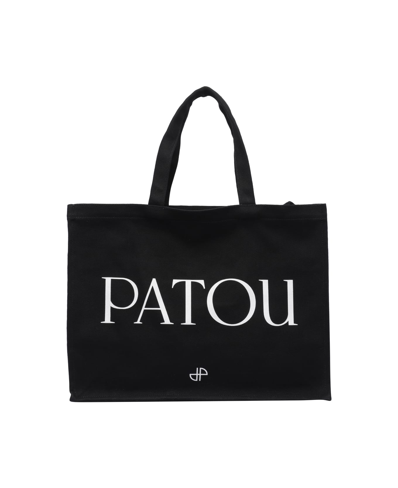 Patou Large Logo Tote Bag - Black