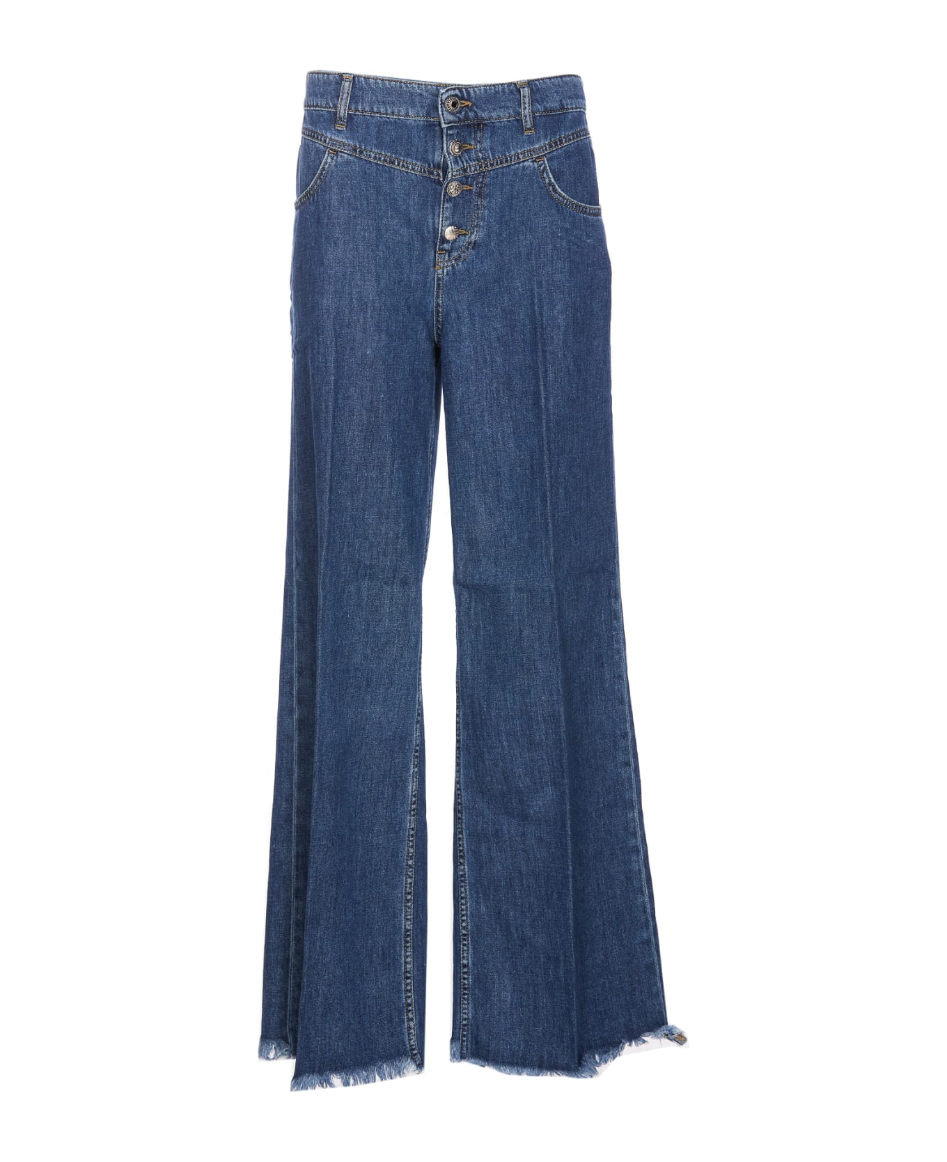 Liu-Jo Denim Flared Jeans - Blu Denim