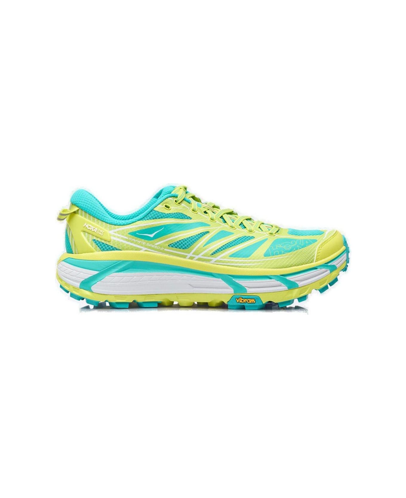 Hoka Mafate Speed 2 Lace-up Sneakers - Yellow/blue