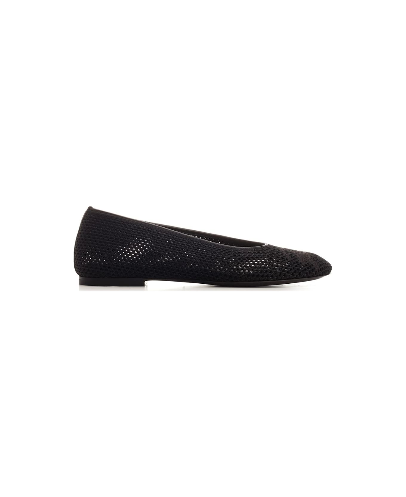 Burberry Flat Ballerina Shoes - Black