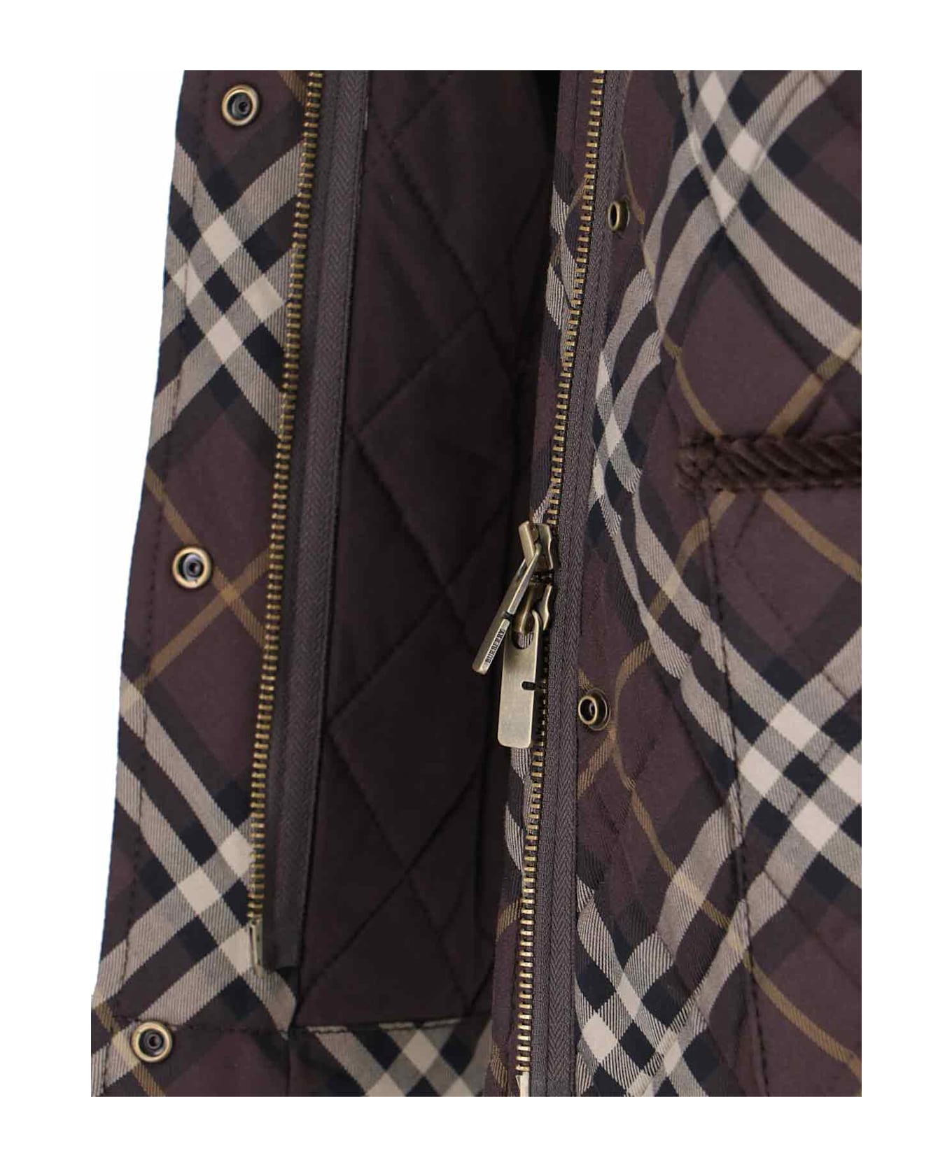 Burberry 
check
 Jacket - Brown