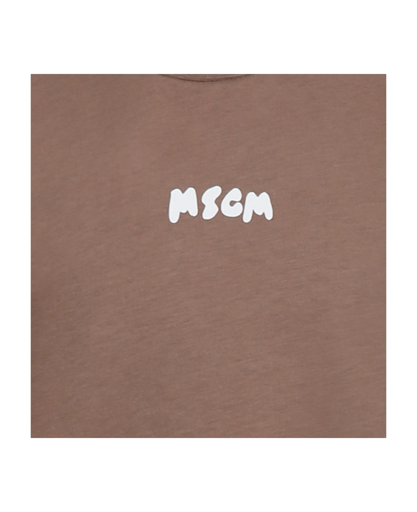 MSGM Brown Tank Top For Boy With Logo - Brown