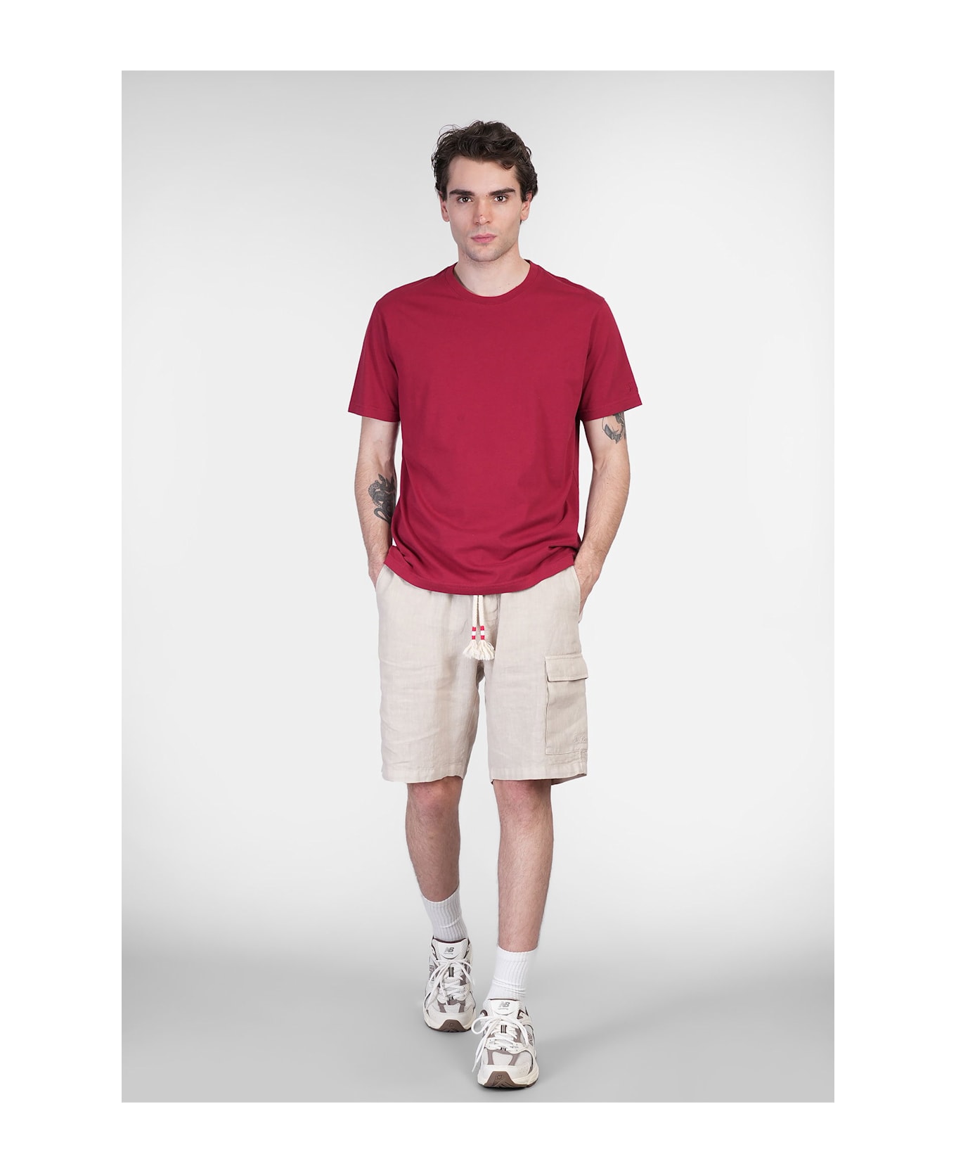 MC2 Saint Barth Dover L T-shirt In Bordeaux Cotton - bordeaux