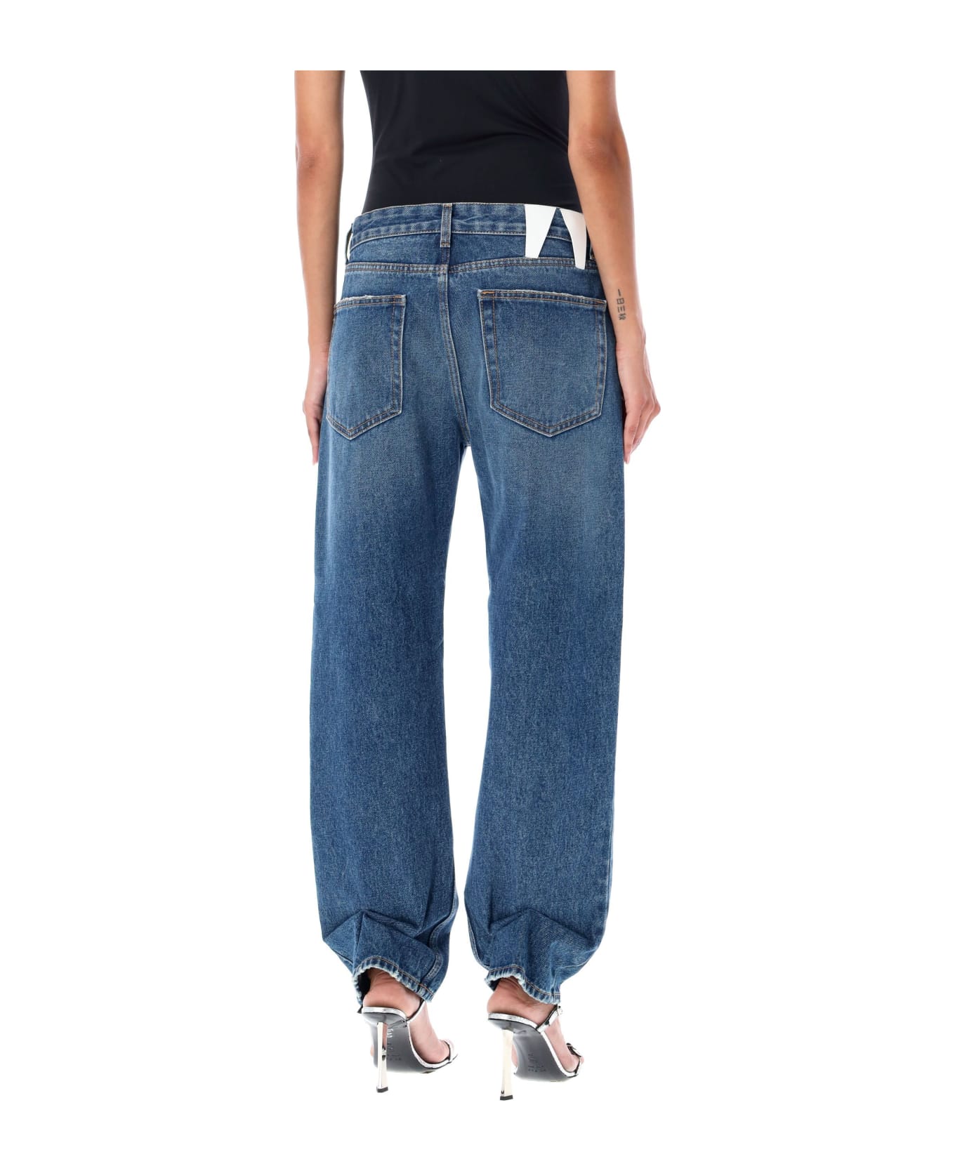 DARKPARK Liz Cropped Denim Jeans - MEDIUM WASH
