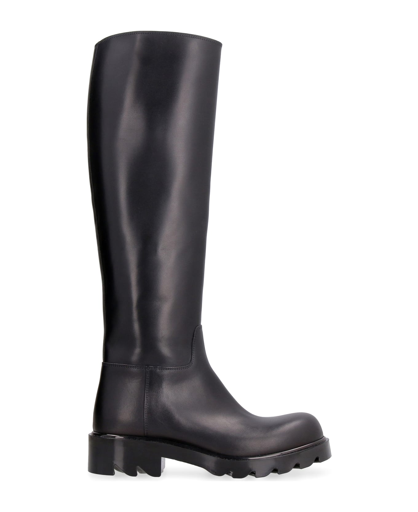 Bottega Veneta Strut Leather Boots - Black