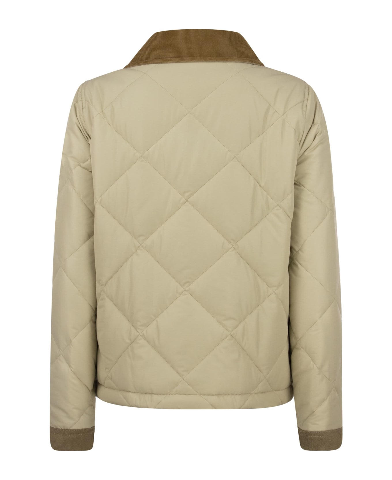 Fay Quilted Jacket 3 Hooks - Sand ダウンジャケット