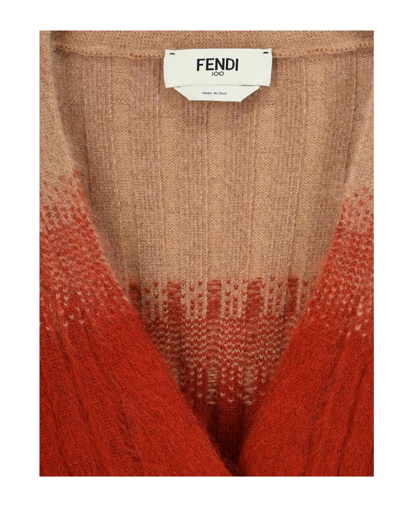 Fendi Mohair Blend Cardigan - Tin Rust Blush