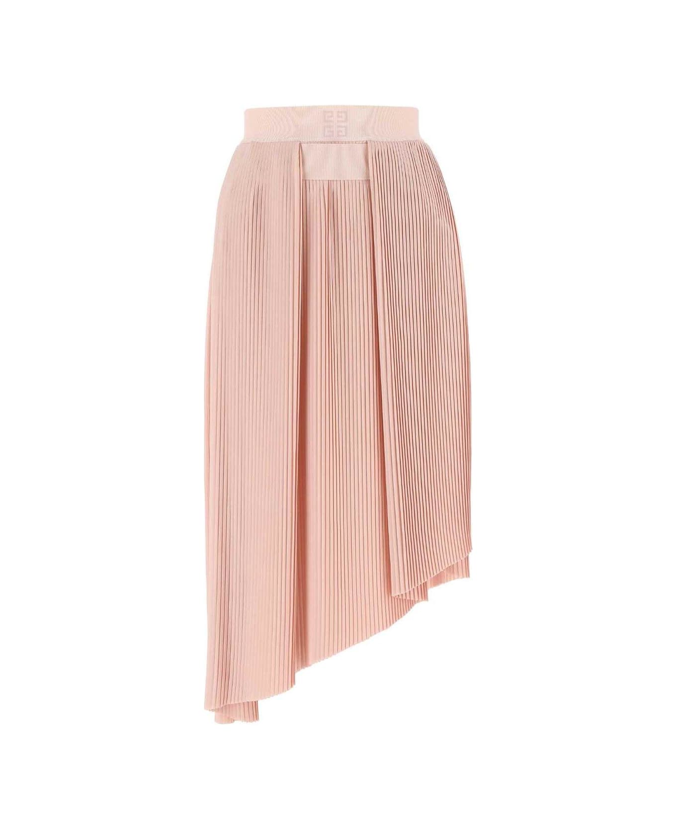 Givenchy Asymmetrical Pleated Skirt - NUDE