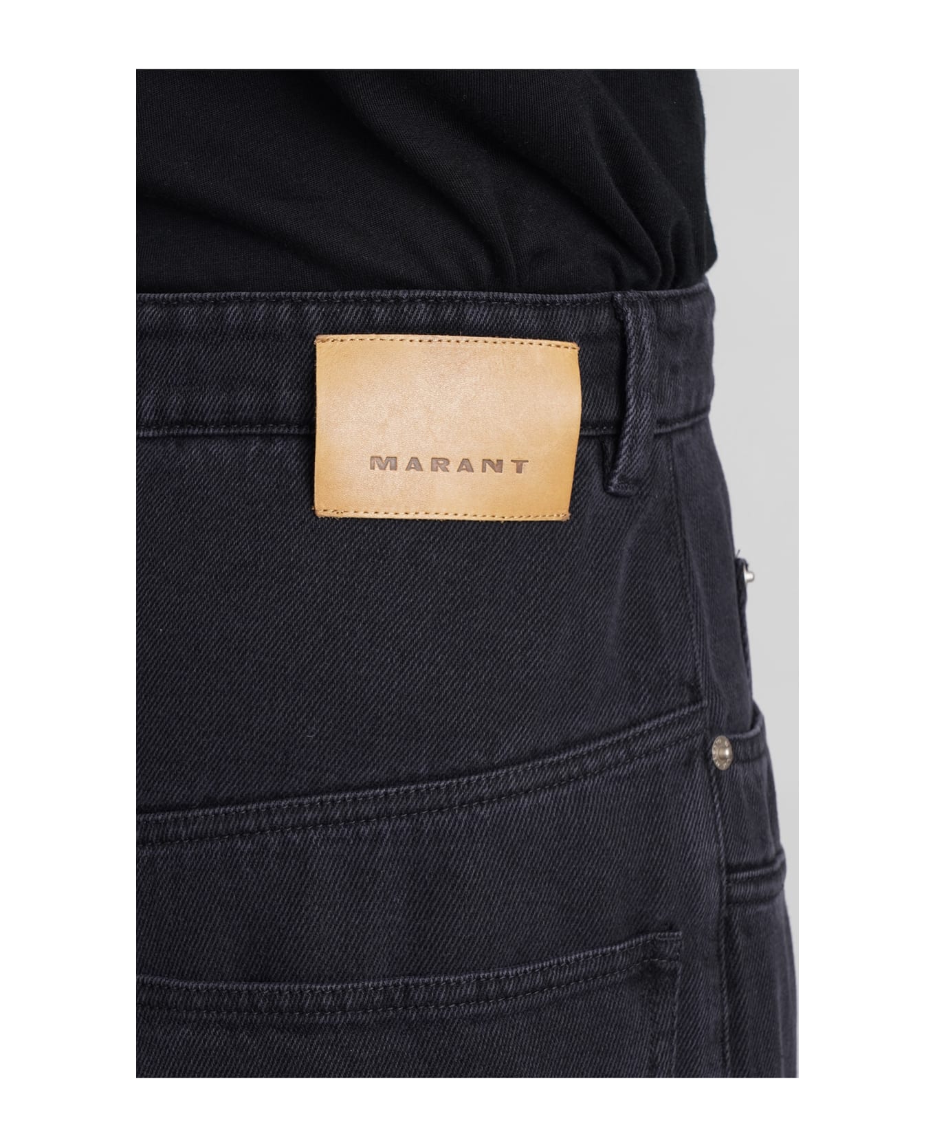 Isabel Marant Teren Jeans In Black Cotton - BLACK