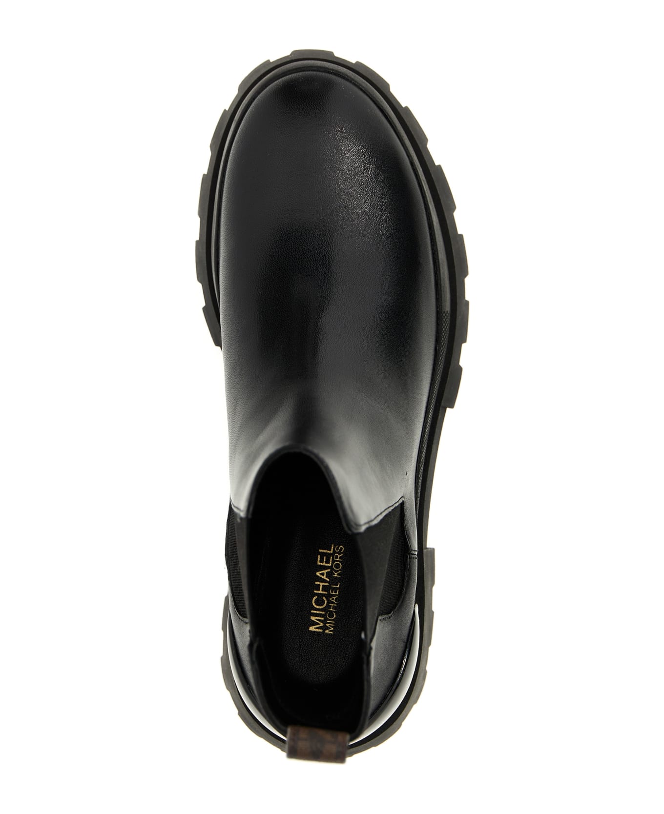 Michael Kors Rowan Leather Chelsea Boot With Logo - black ブーツ