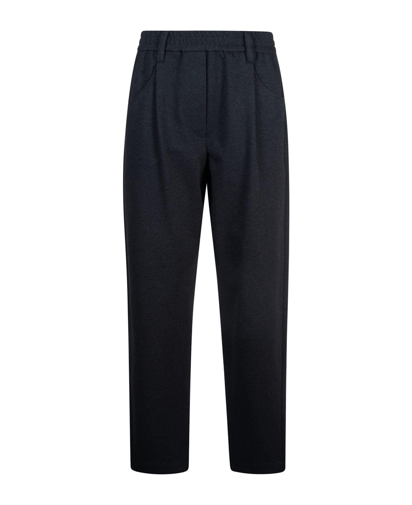 Brunello Cucinelli Ribbed Waist Trousers - Antracite