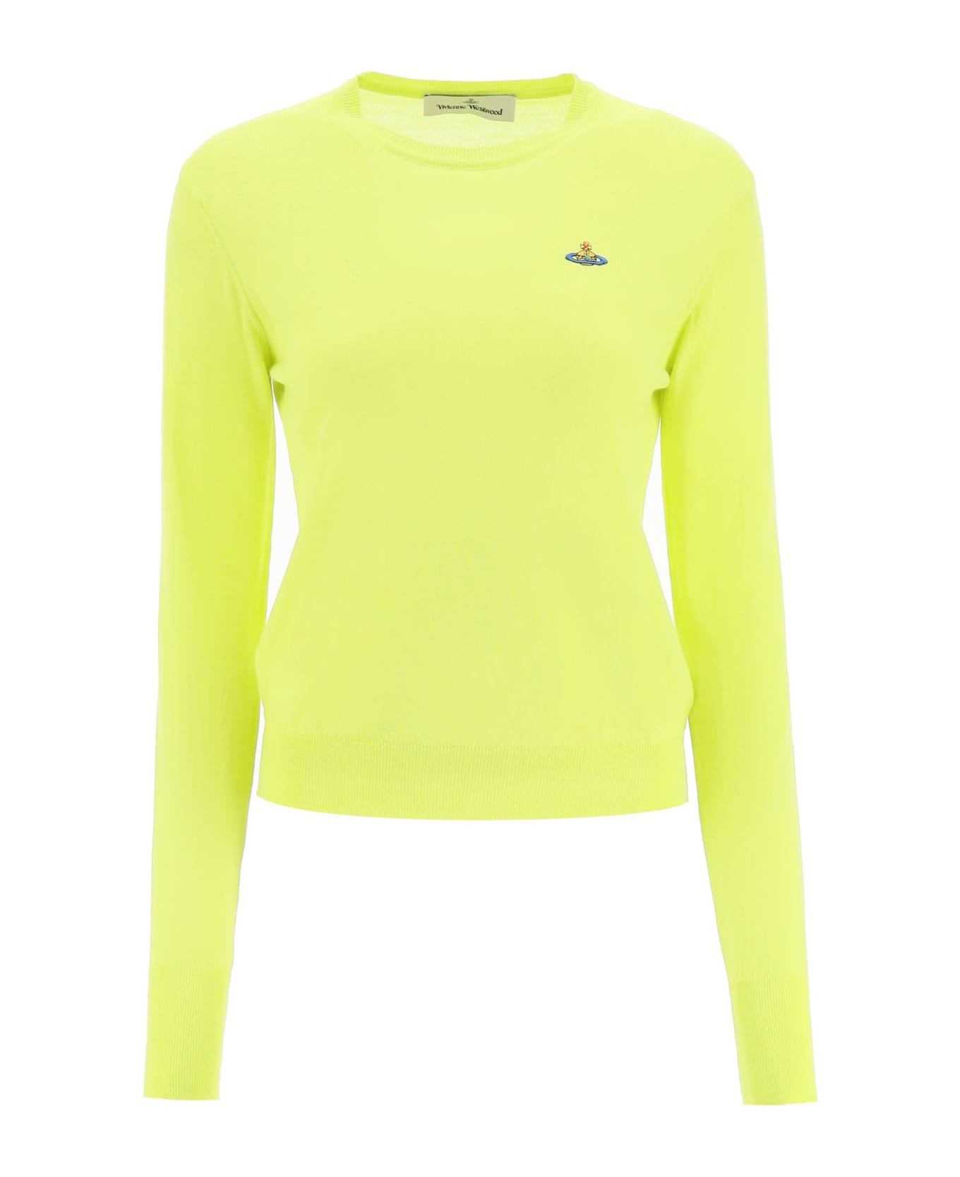 Vivienne Westwood Orb Embroidery Sweater - NEON YELLOW (Yellow)