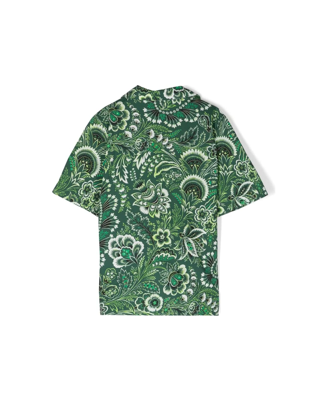 Etro Green Bowling Shirt With Paisley Motif - Green