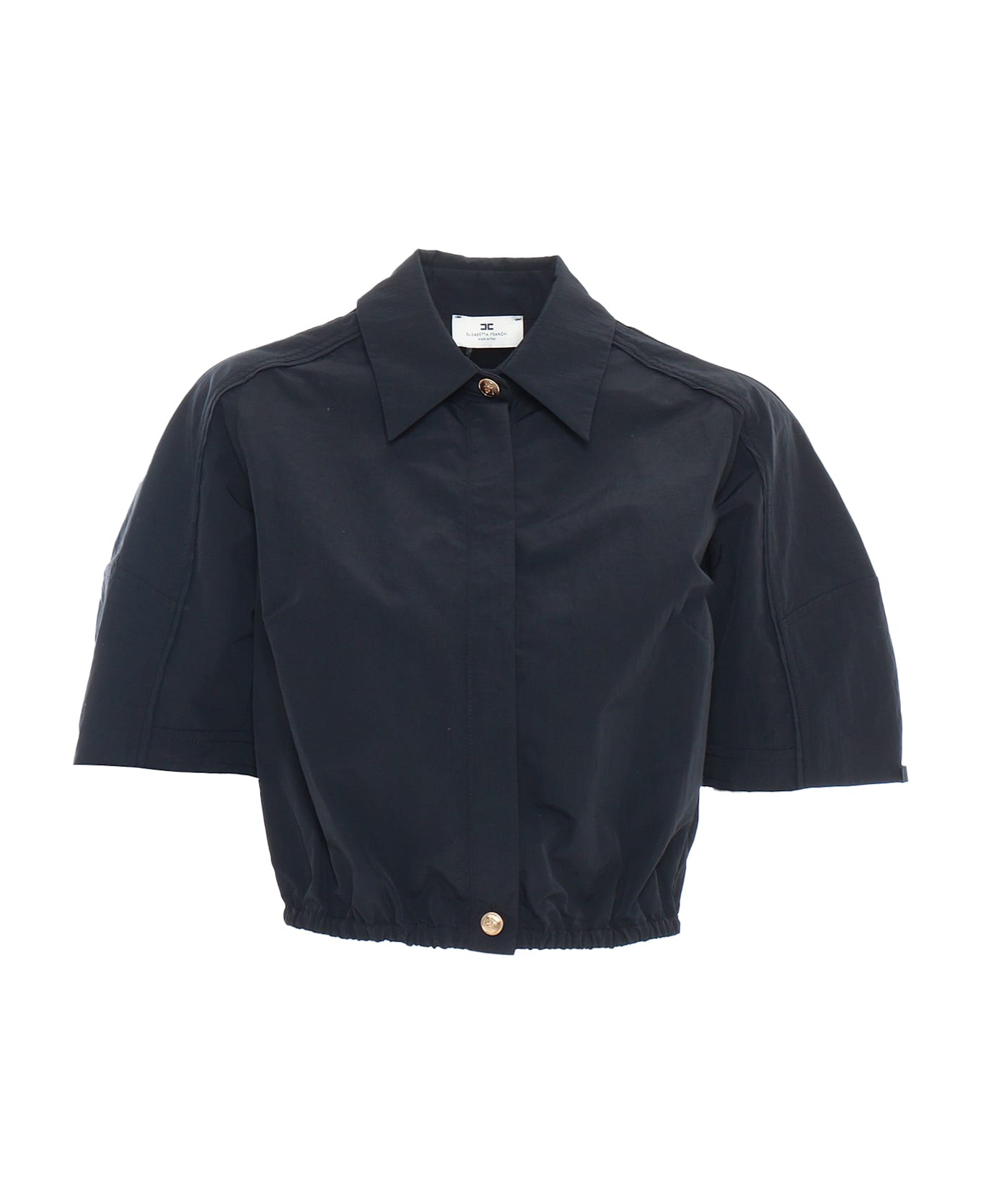 Elisabetta Franchi Cropped Shirt - BLACK
