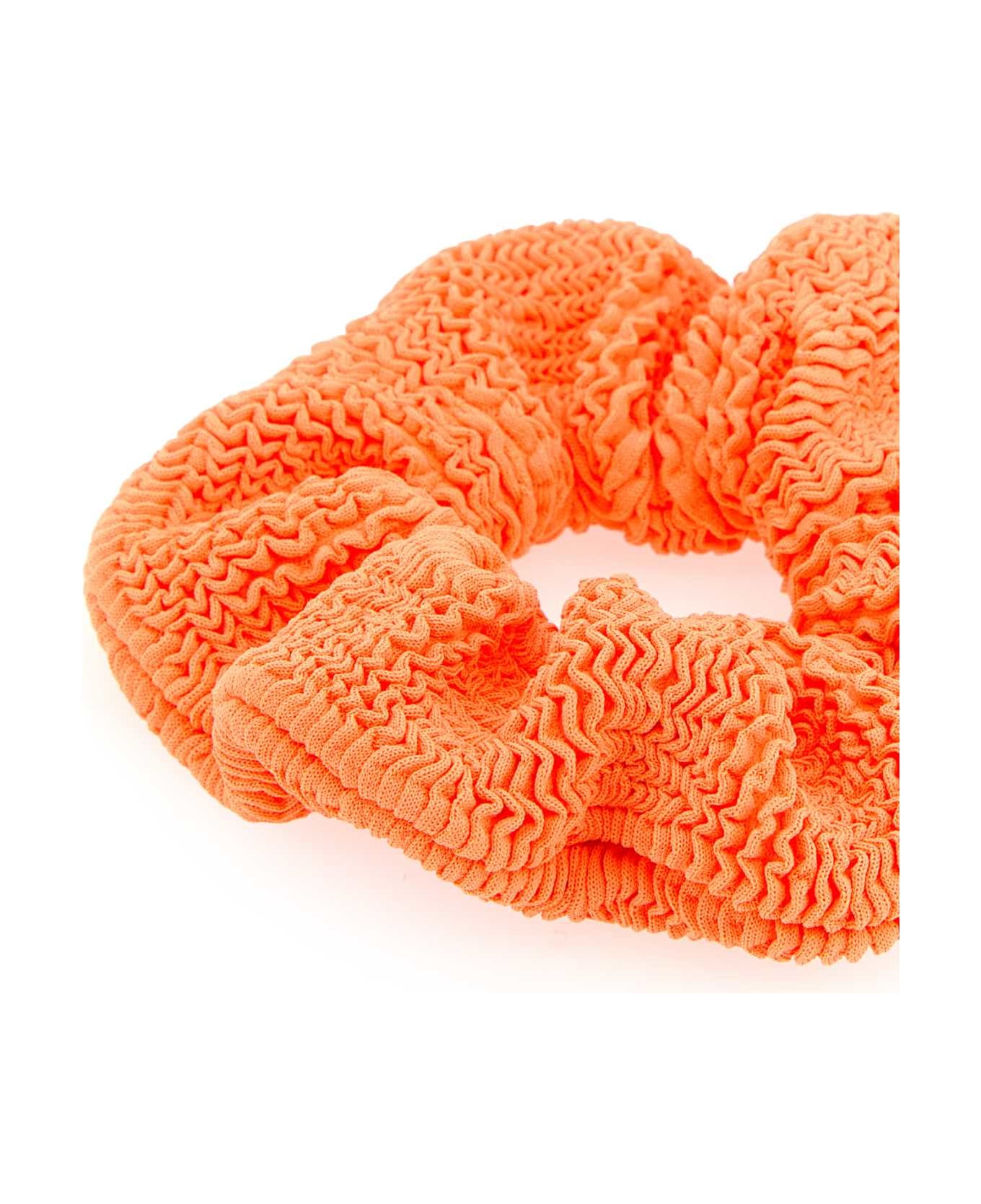 Hunza G Orange Fabric Scrunchie - ORANGE ヘアアクセサリー