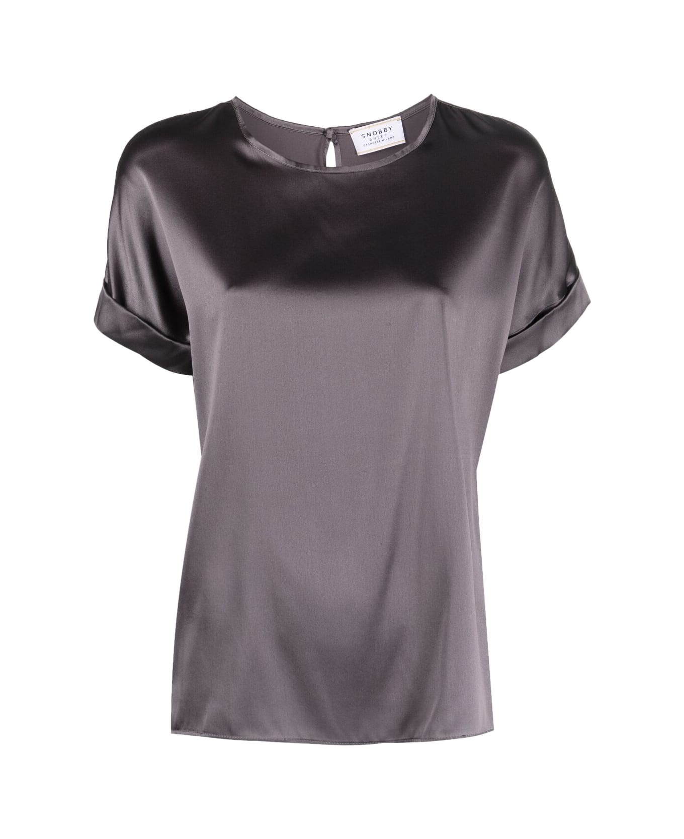 Snobby Sheep Silk Crewneck Shirt - Grey