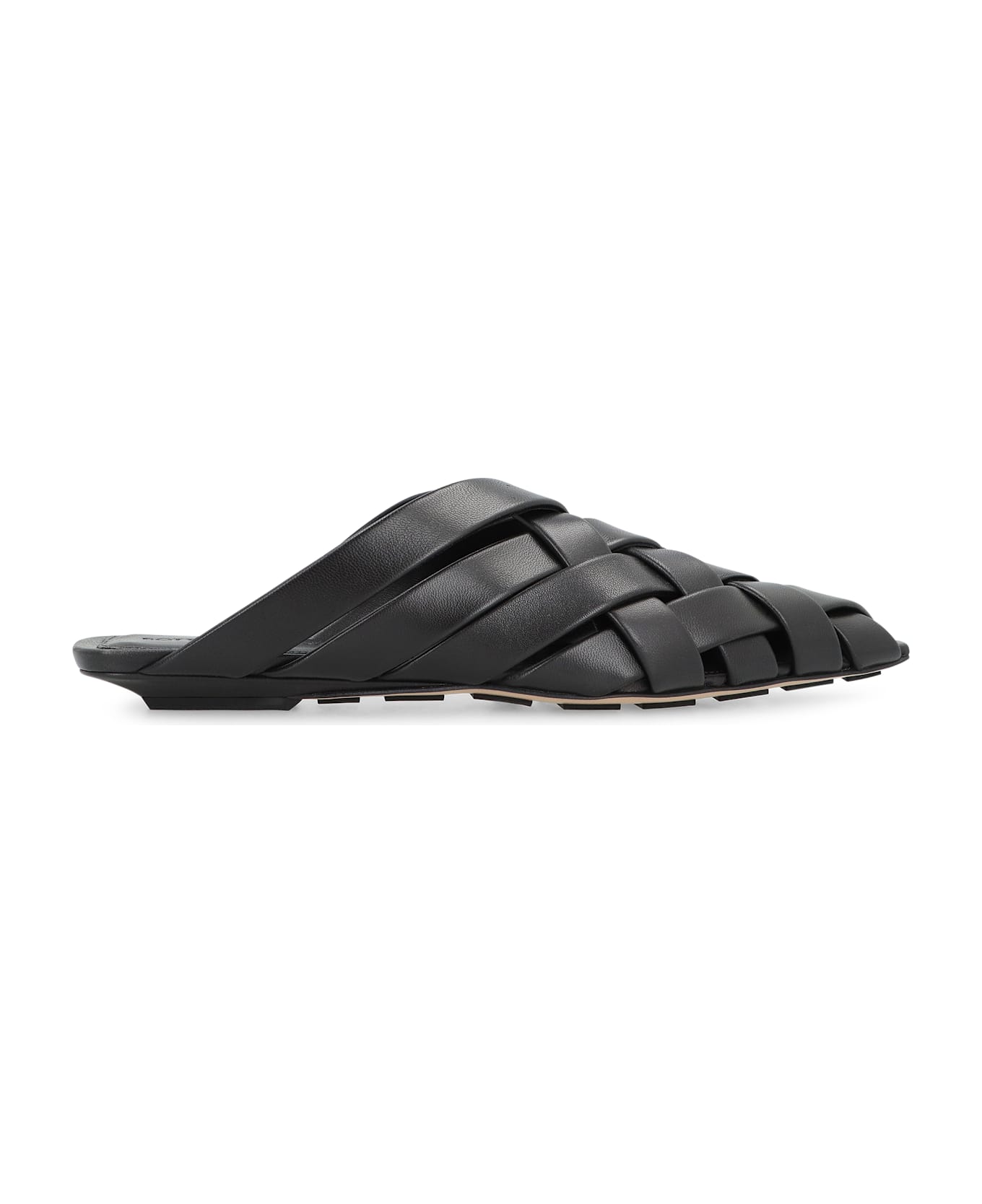 Bottega Veneta Alfie Leather Mules - black