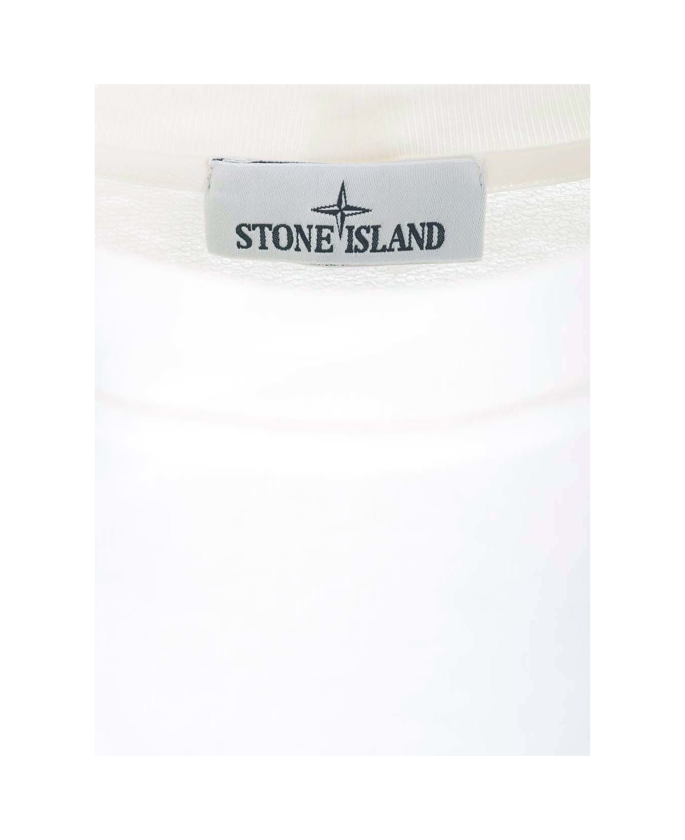Stone Island Cotton Crewneck Sweatshirt - White