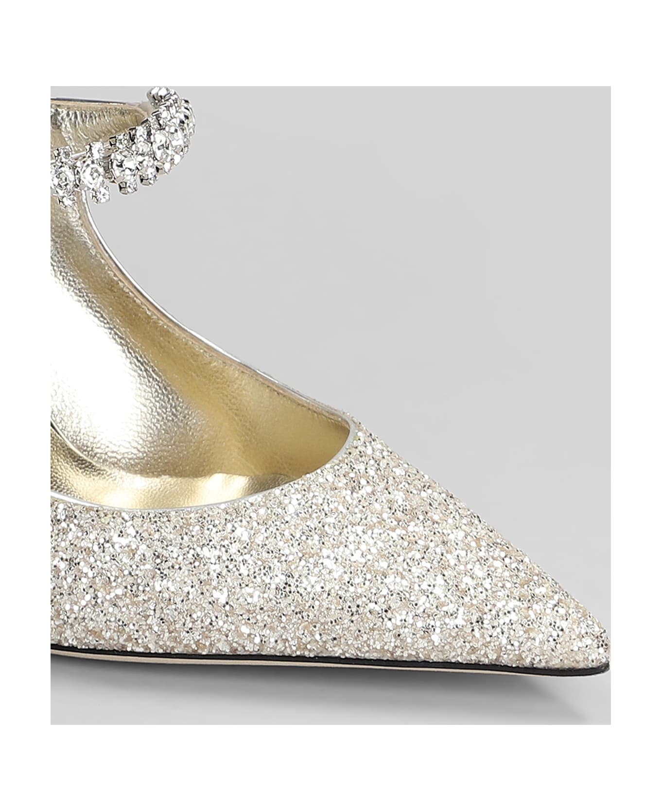 Jimmy Choo Bing 100 Pumps In Gold Glitter - gold