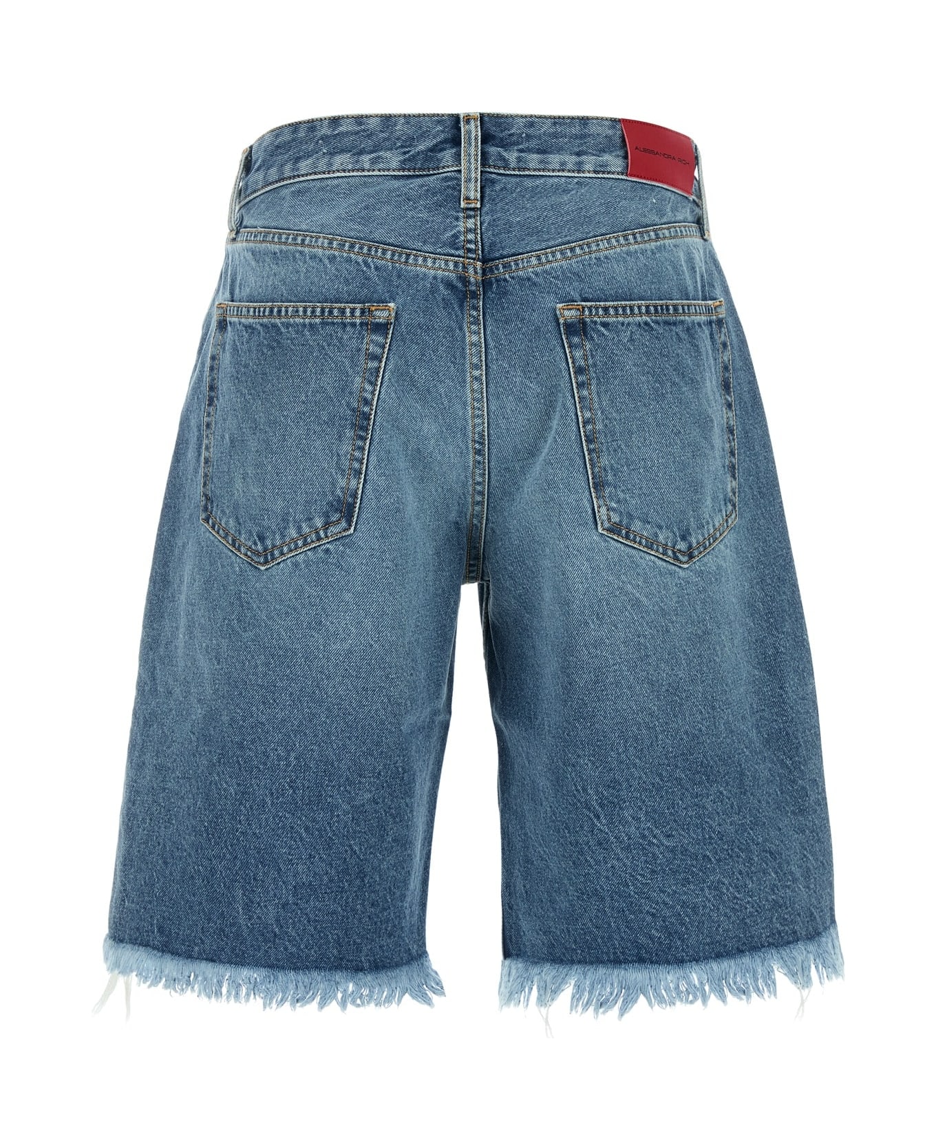 Alessandra Rich Denim Bermuda Shorts - BLUE
