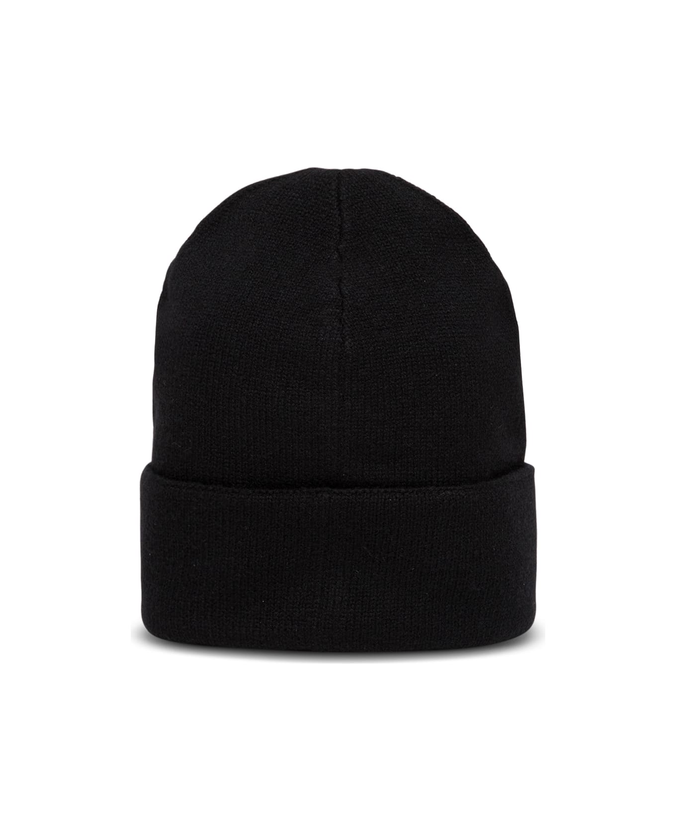 Alexander McQueen Black Wool And Cashmere Hat With Logo - Black 帽子