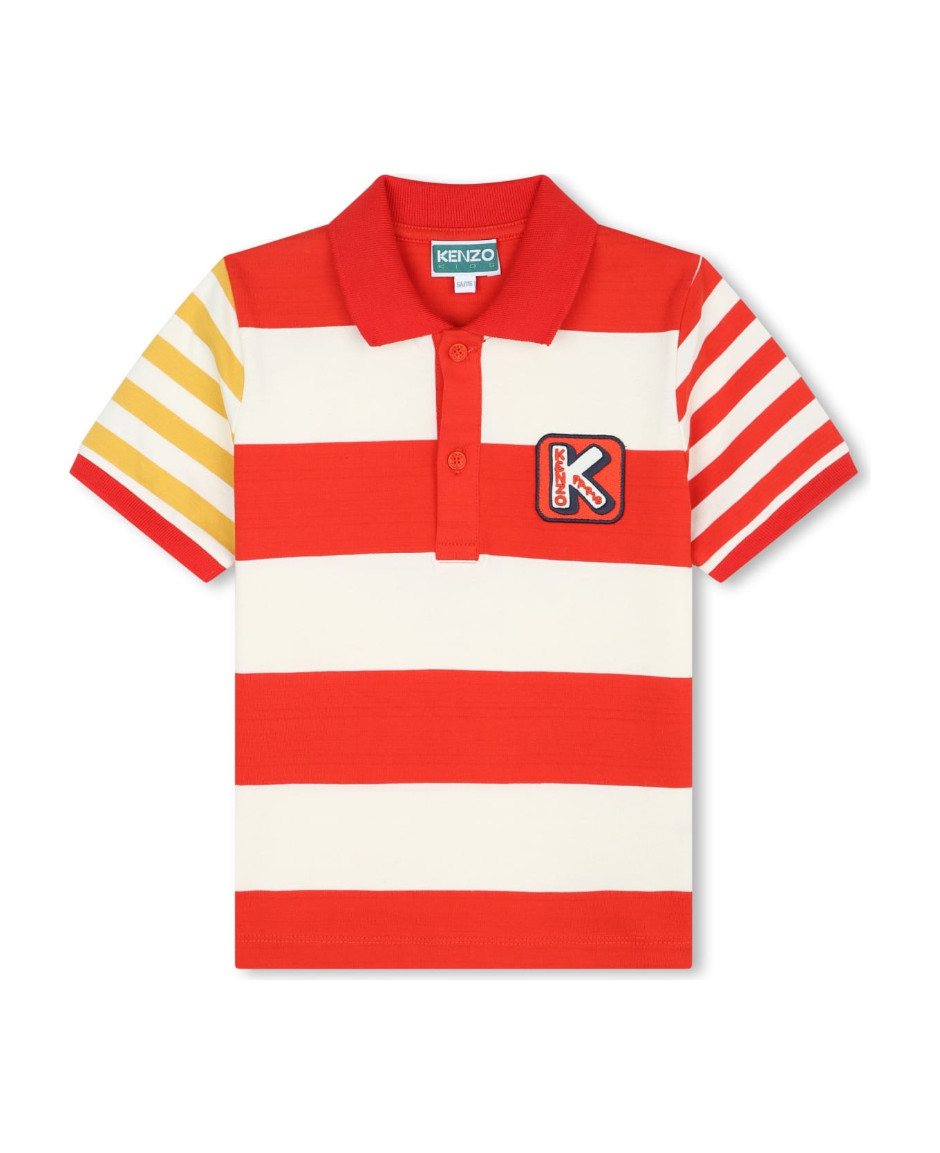 Kenzo Kids Polo Con Logo - Red