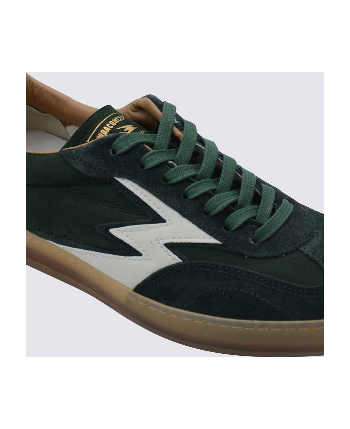 M.O.A. master of arts Dark Green Leather Sneakers - DARK GREEN BUTTER