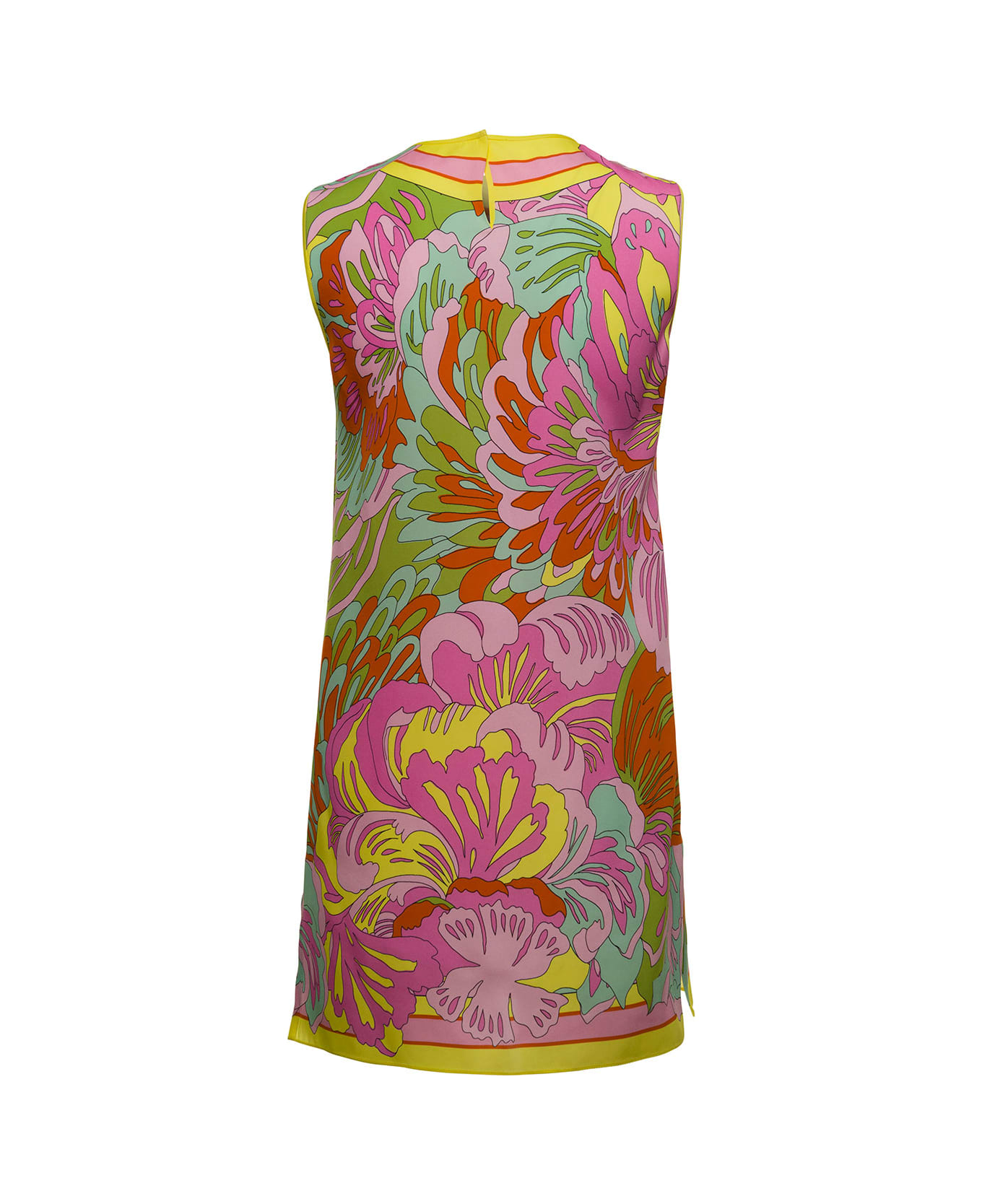 Dolce & Gabbana Multiccolor Silk Dress With 60's Charmeuse Print - Multicolor