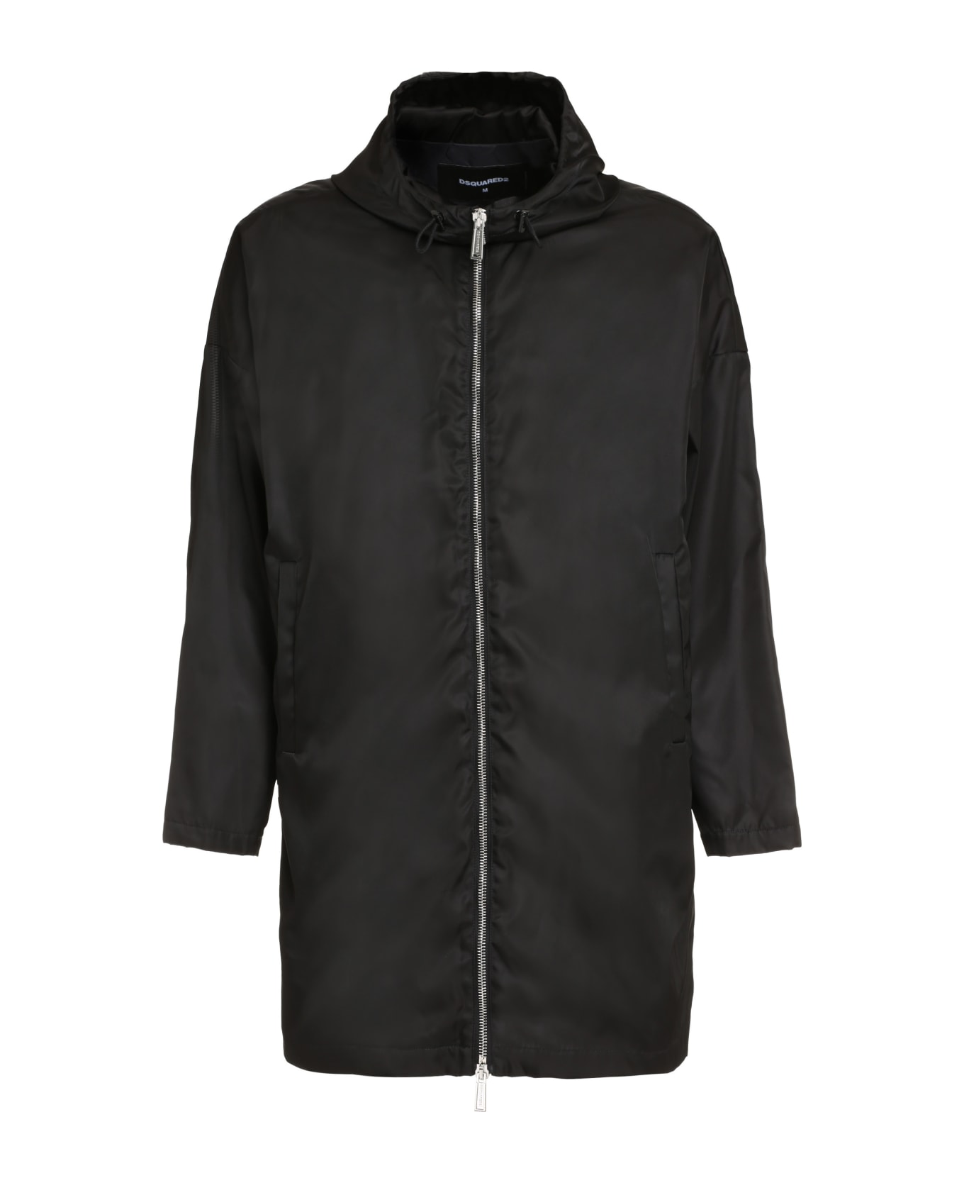 Dsquared2 Ibra Hooded Nylon Jacket - black