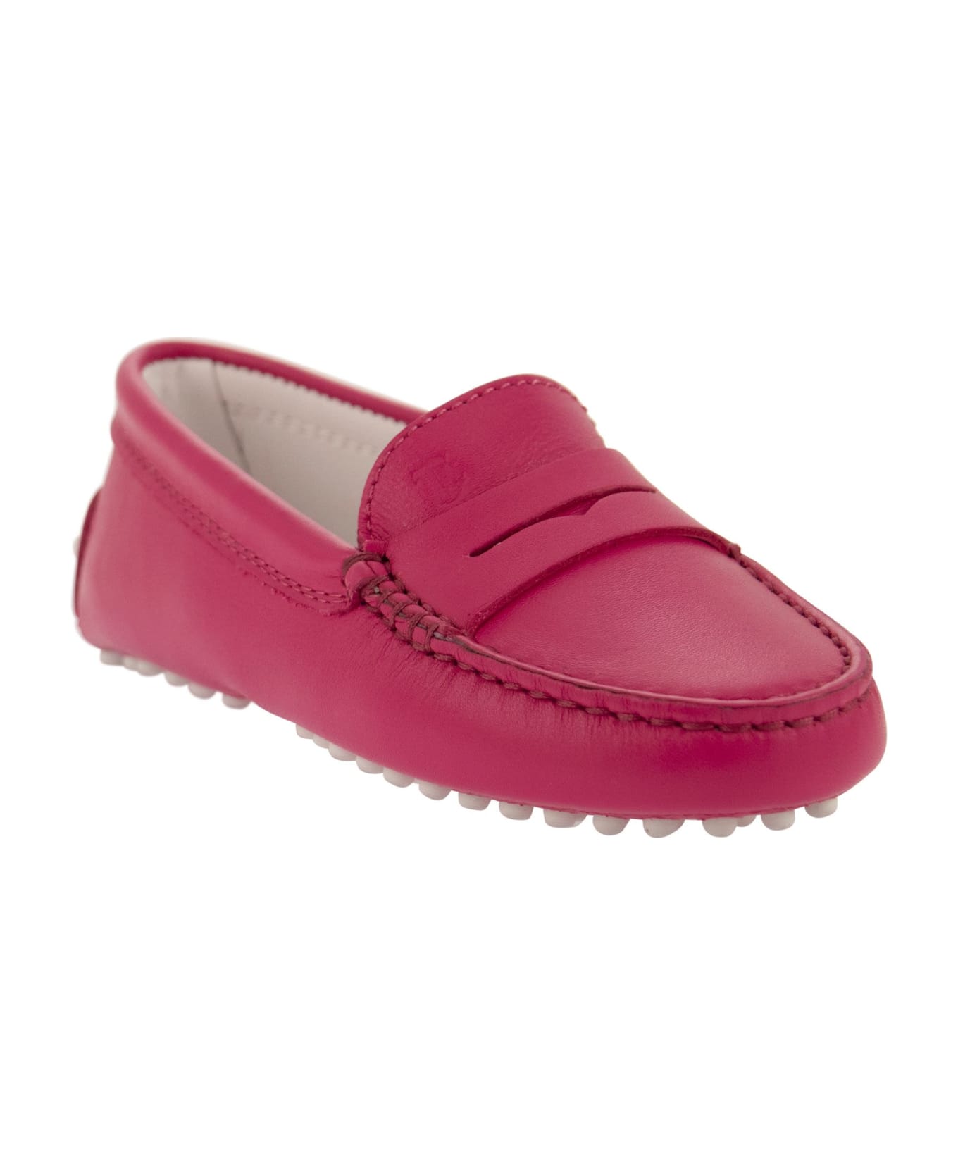Tod's Gommino Leather Loafer - Fuxia