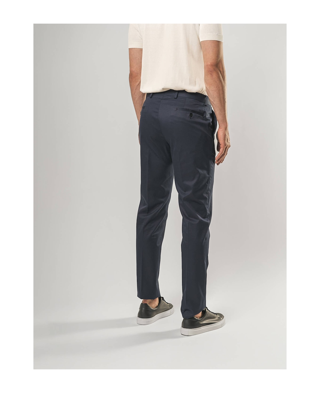 Larusmiani Velvet Trousers Howard Pants - Navy