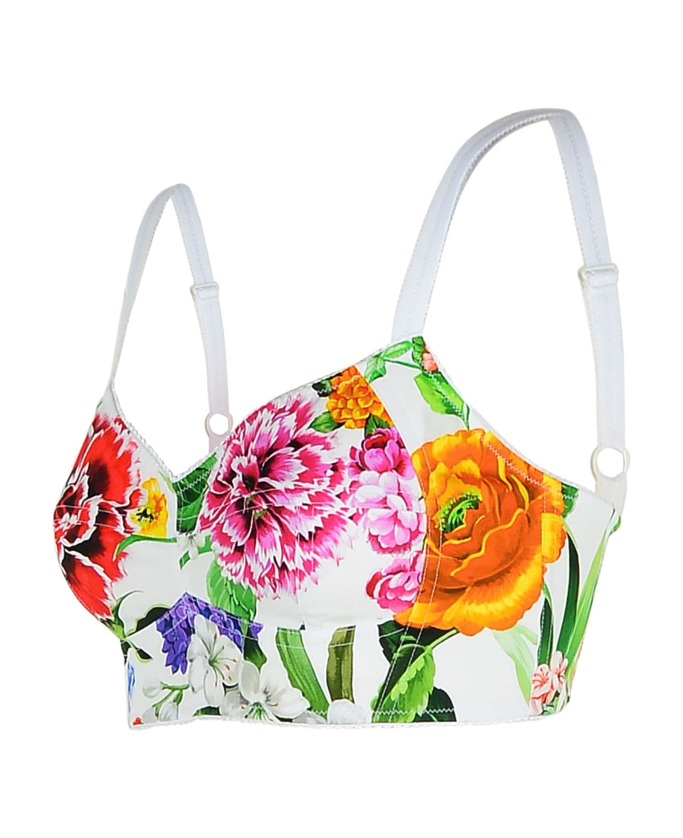 Dolce 
Gabbana White Cotton Blend Top - White