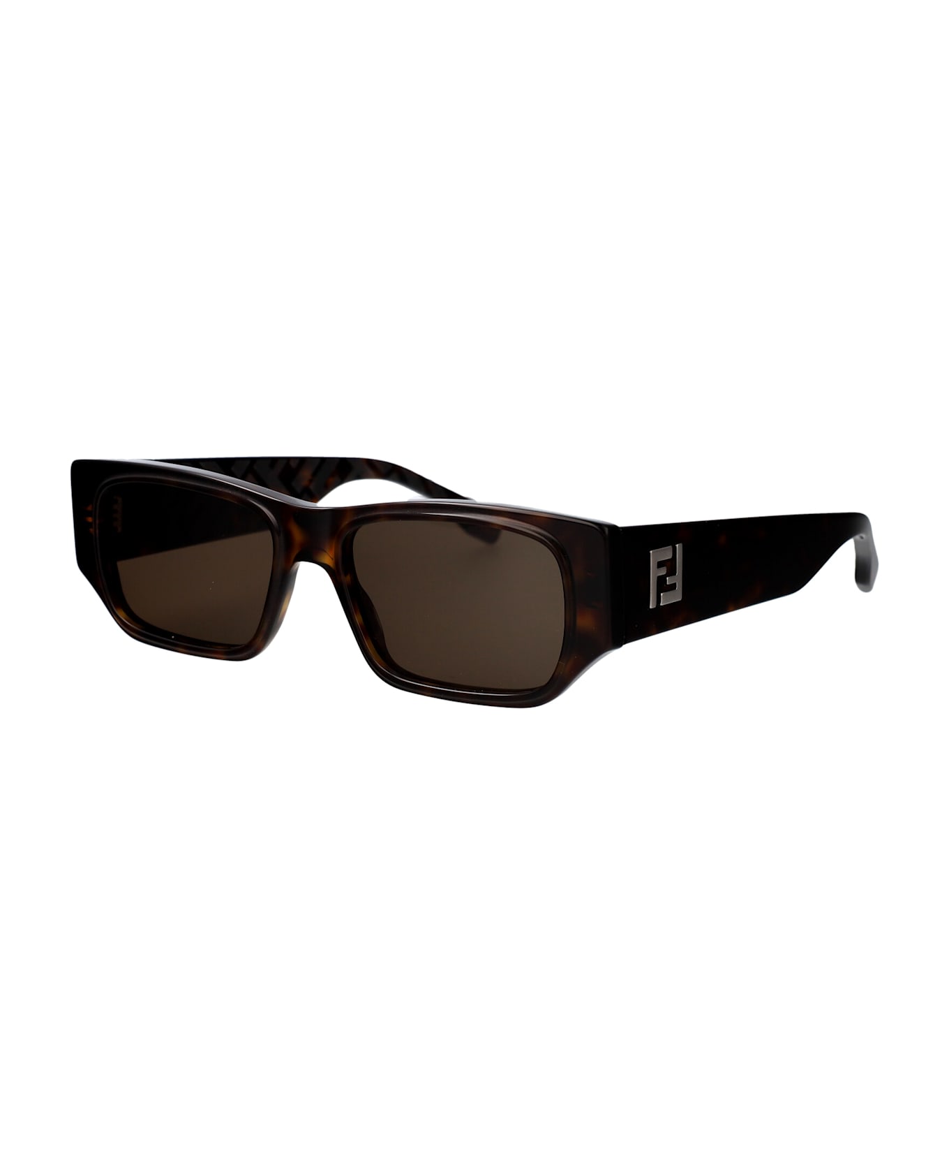 Fendi Eyewear Ff Squared Sunglasses - HAVANA