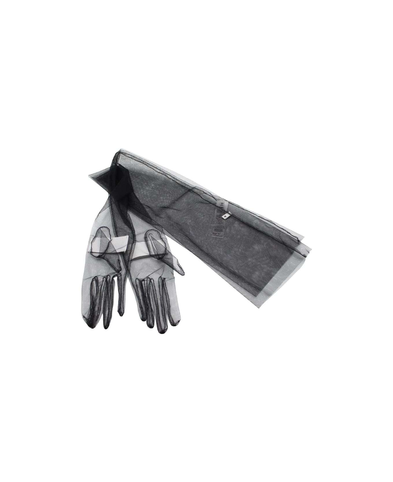 Maison Margiela Stretch Tulle Gloves - Black 手袋