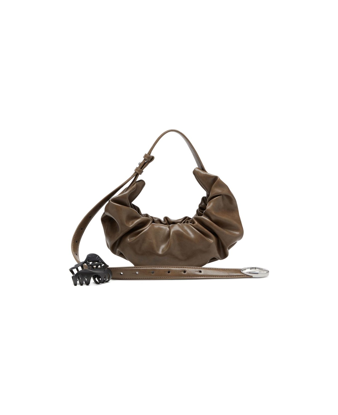 Diesel Grab Small Hobo Bag - Brown