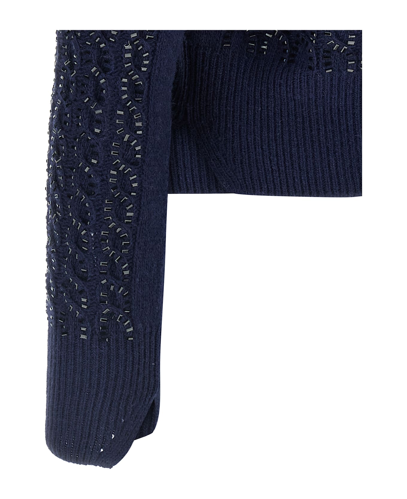 Ermanno Scervino Baguette Studded Sweater - Blue