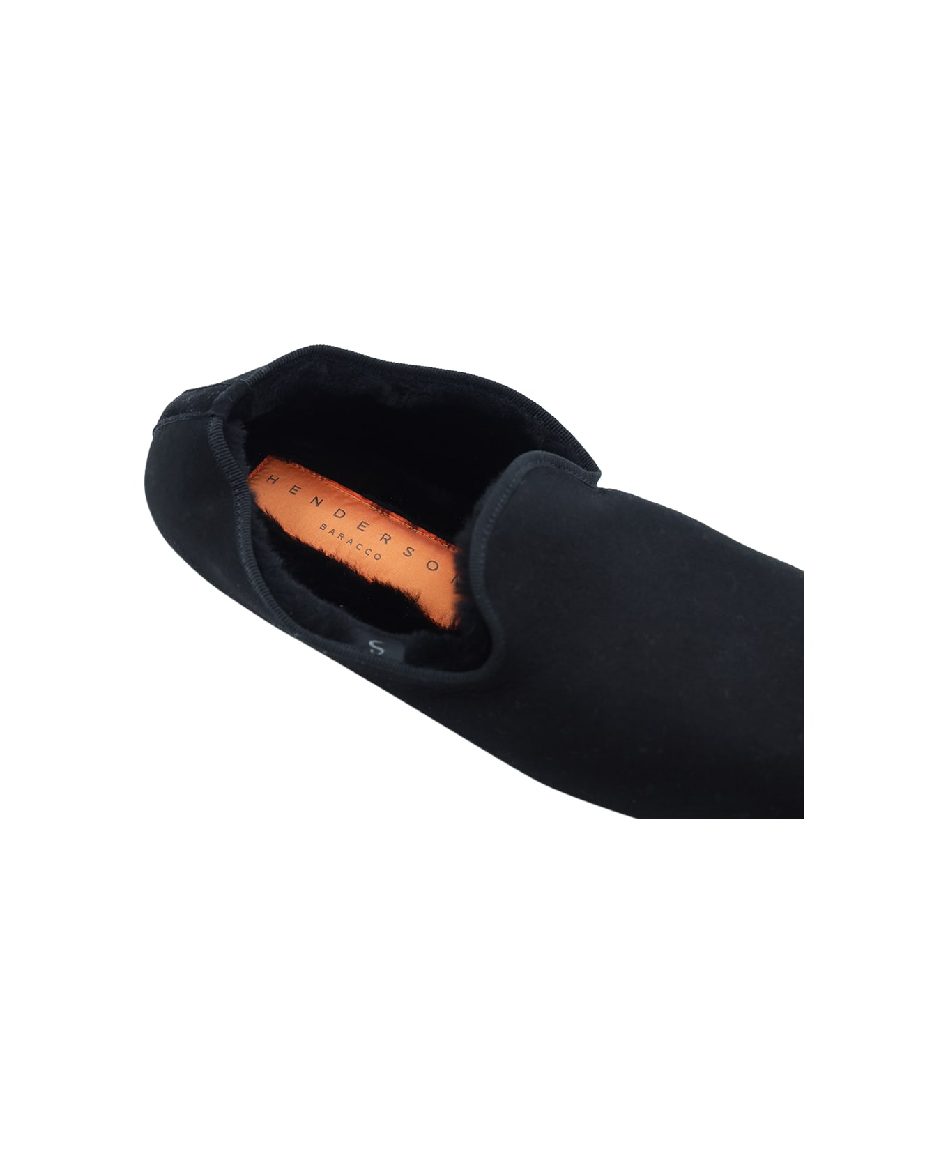 Henderson Baracco Slipper In Sheepskin - Black